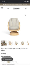 Load image into Gallery viewer, Dresser natural deluxe conservatory swivel cane rocking chair
