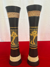 Load image into Gallery viewer, Hand crafted Thai mango wood vase
