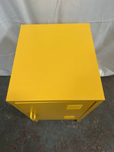 Load image into Gallery viewer, MMT Yellow metal locker style bedside table
