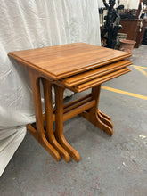 Load image into Gallery viewer, Vintage mid-century modern teak nest of tables
