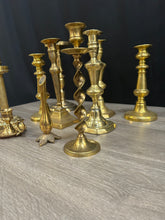 Load image into Gallery viewer, Brass Candle Holders
