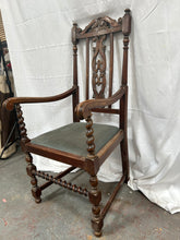 Load image into Gallery viewer, Antique Victorian Carved Oak Armchair
