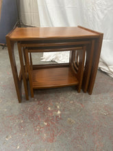 Load image into Gallery viewer, Vintage mid-century modern teak nest of tables
