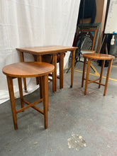 Load image into Gallery viewer, Mid-century vintage teak nest of tables
