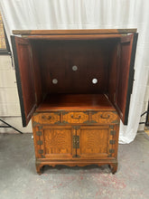 Load image into Gallery viewer, vintage armoire chest cabinet
