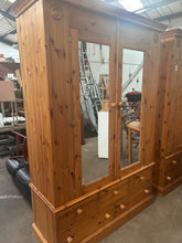 Load image into Gallery viewer, Large pine wardrobe
