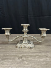 Load image into Gallery viewer, Silver 3 tier candle holder
