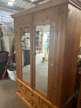 Load image into Gallery viewer, Large pine wardrobe
