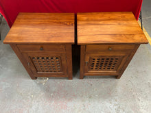 Load image into Gallery viewer, Ganga Latic Jali Sheesham wood bediside tables
