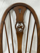 Load image into Gallery viewer, Vintage Ercol swan Windsor black carver chair
