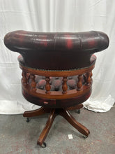 Load image into Gallery viewer, Antique Chesterfield swivel desk chair
