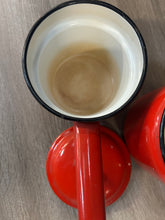 Load image into Gallery viewer, Vintage Red Enamelware Double Boiler
