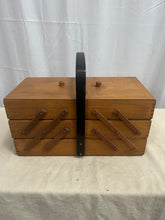 Load image into Gallery viewer, cantilever-style accordion sewing &amp; craft box
