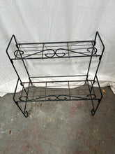 Load image into Gallery viewer, 2 tier iron plant stand
