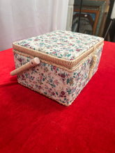 Load image into Gallery viewer, Vintage floral sewing basket
