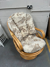 Load image into Gallery viewer, Vintage Bamboo Swivel Chair

