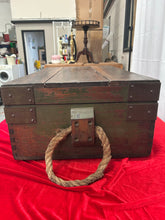 Load image into Gallery viewer, Antique-style wooden trunk
