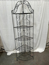 Load image into Gallery viewer, 4 tier iron corner plant stand
