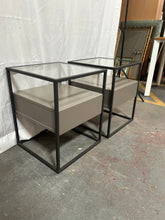Load image into Gallery viewer, Modern glass top night stands
