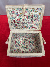 Load image into Gallery viewer, Vintage floral sewing basket
