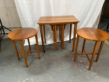 Load image into Gallery viewer, Mid-century vintage teak nest of tables
