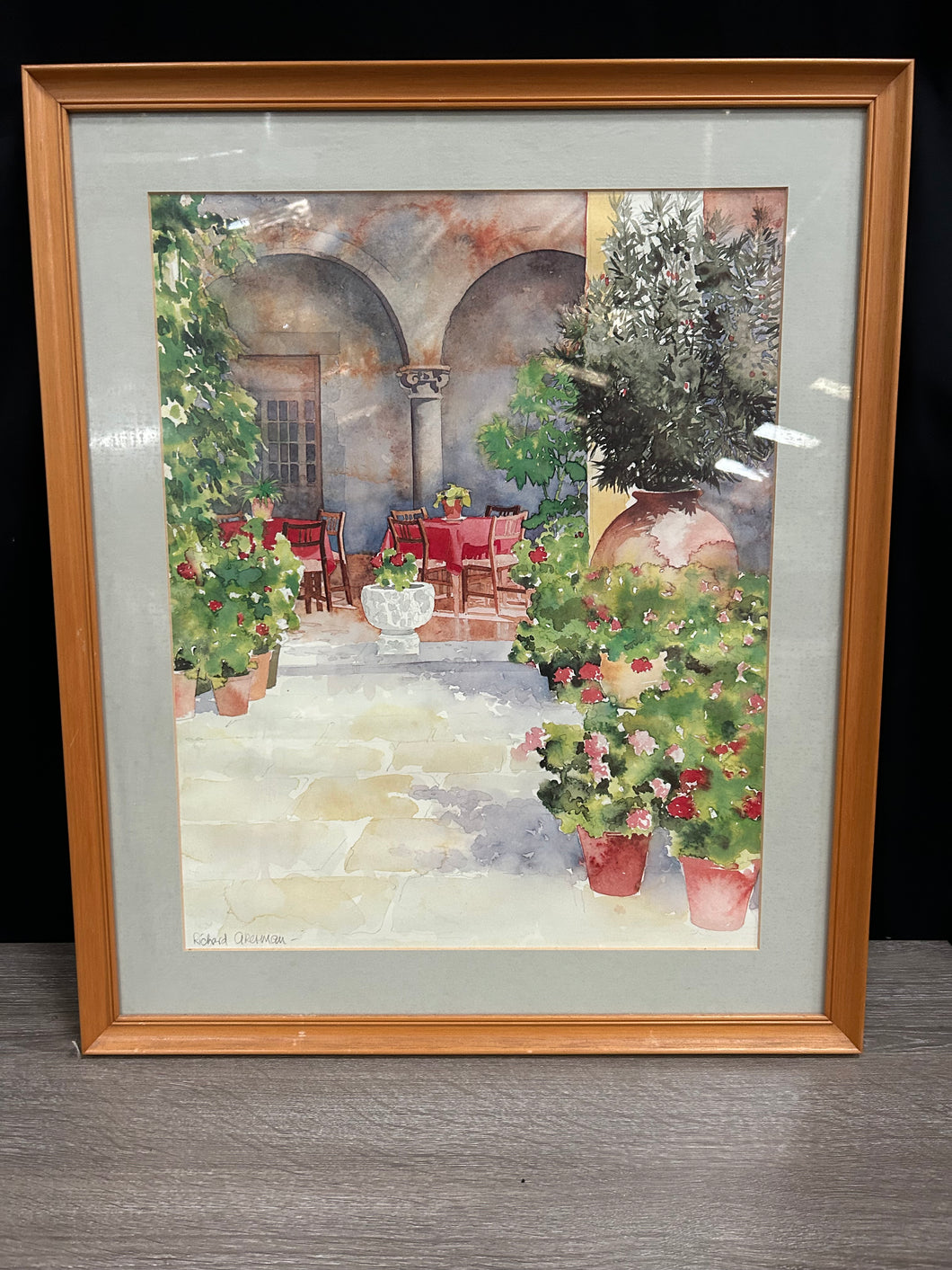 Courtyard Water Colour Print