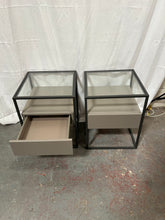 Load image into Gallery viewer, Modern glass top night stands
