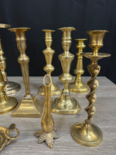 Load image into Gallery viewer, Brass Candle Holders
