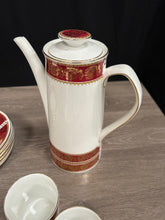 Load image into Gallery viewer, Elizabethan Burgundy Tea Set
