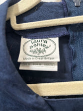 Load image into Gallery viewer, vintage 1980's Laura Ashely Navy Blue Dress

