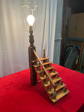 Load image into Gallery viewer, Wooden stairway lamp
