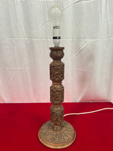 Load image into Gallery viewer, Vintage hand-carved Burmese lamp

