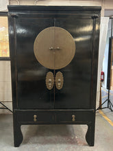 Load image into Gallery viewer, Chinese black lacquer marriage/wedding cabinet
