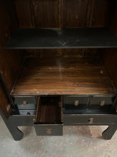 Load image into Gallery viewer, Chinese black lacquer marriage/wedding cabinet
