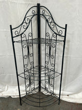 Load image into Gallery viewer, 3 tier iron corner plant stand
