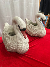 Load image into Gallery viewer, Twin swan plant pots
