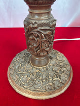Load image into Gallery viewer, Vintage hand-carved Burmese lamp
