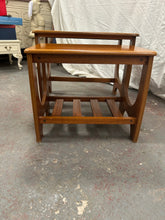 Load image into Gallery viewer, vintage mid-century modern wooden nest of tables
