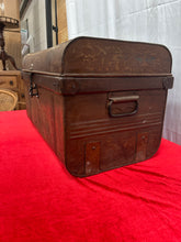 Load image into Gallery viewer, vintage metal trunk
