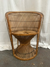 Load image into Gallery viewer, Vintage boho bamboo kids peacock chair
