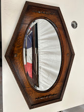Load image into Gallery viewer, Vintage Oak-Framed Mirror
