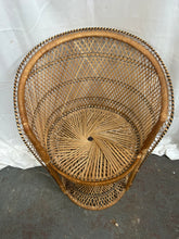 Load image into Gallery viewer, Vintage boho bamboo kids peacock chair
