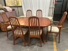 Load image into Gallery viewer, mid-century teak dining table &amp; chairs
