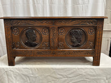 Load image into Gallery viewer, Antique Oak Bedding Box
