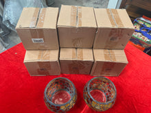 Load image into Gallery viewer, set of 11 handcrafted mosaic glass tealight/votive candle holders
