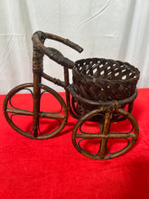 Load image into Gallery viewer, wicker tricycle plant pot
