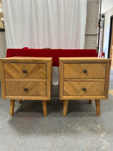 Load image into Gallery viewer, Parquet Oak bedside tables
