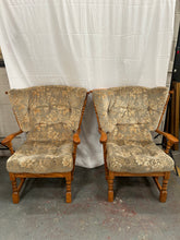 Load image into Gallery viewer, vintage high back armchairs

