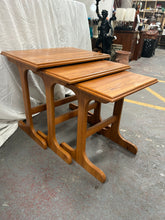 Load image into Gallery viewer, Vintage mid-century modern teak nest of tables

