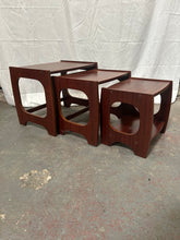 Load image into Gallery viewer, Vintage teak nest of tables
